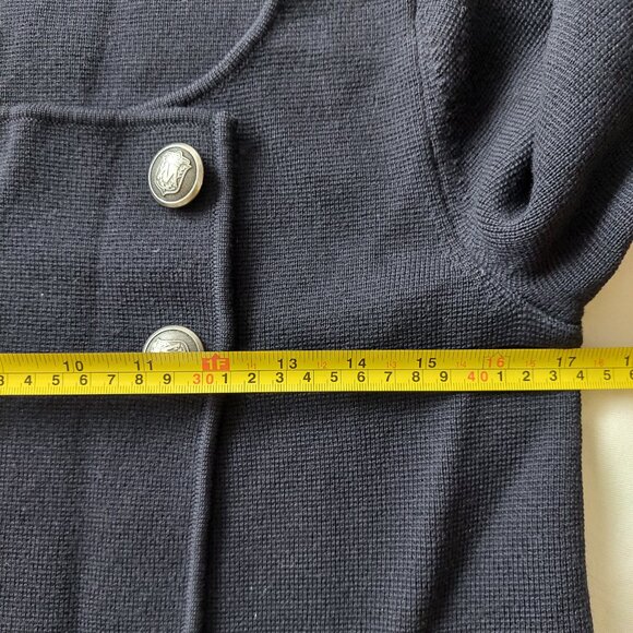 Club Monaco Navy Marino Wool Knit Sweater Blazer/Jacket, Women's S - Picture 7 of 10